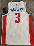 Maillot de Basket #3 Wallace Pistons Blanc